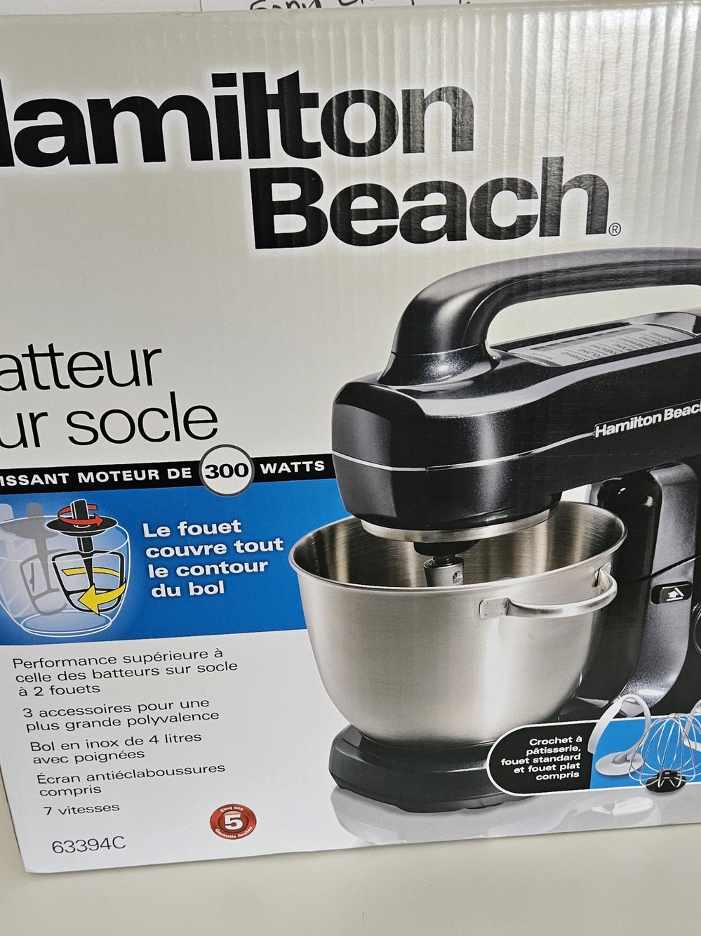 Hamilton Beach Stand Mixer 300W (Model 63394C) – Brand New in Box